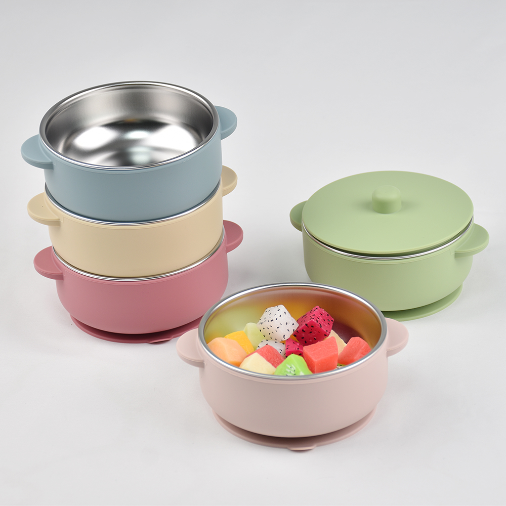 Baby Food Jars With Lids - 300ml 아기 훈련용 그릇 뚜껑 포함,