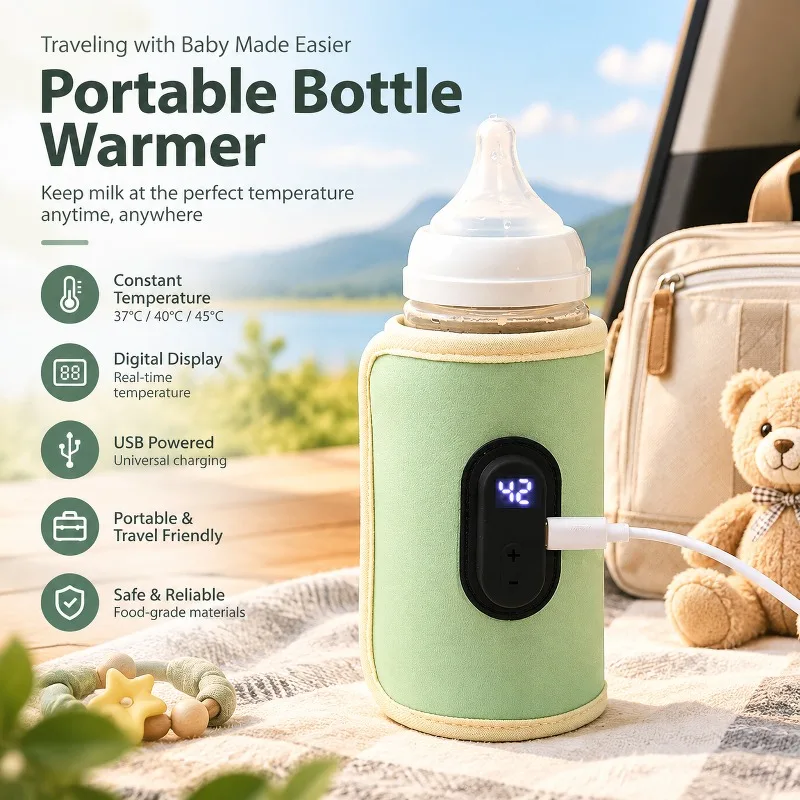 Baby Food Warmer - 휴대용 USB 유아용 젖병 보온기, 차량용,