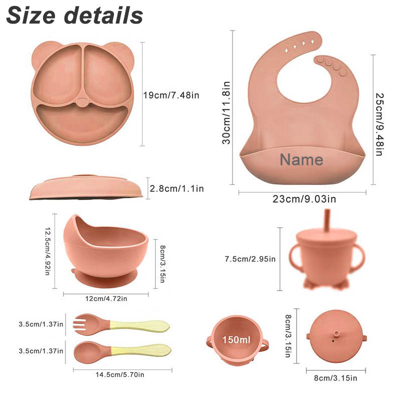 아기 먹이 접시 세트 어린이를위한 흡입 그릇 실리콘 접 - Baby Food Menu 리뷰 및 가격